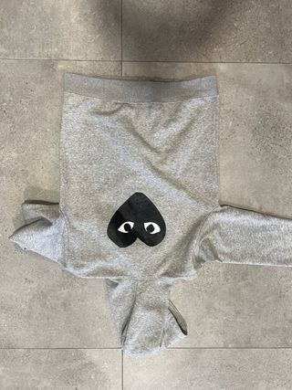 Sudadera CDG gris con cremallera