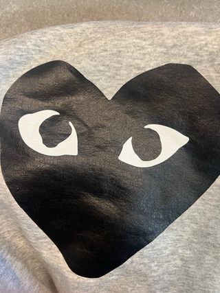 Sudadera CDG gris con cremallera