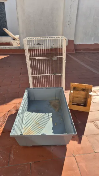 Jaula cobaya/conejo + accesorios