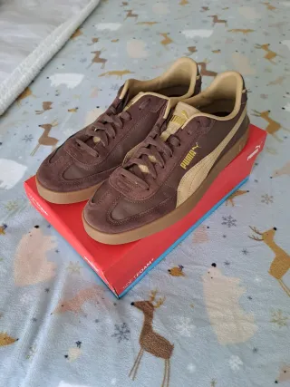 Zapatillas Puma Marrones y Beige