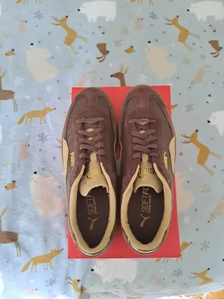 Zapatillas Puma Marrones y Beige