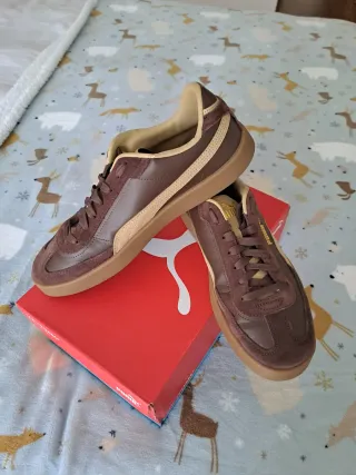 Zapatillas Puma Marrones y Beige