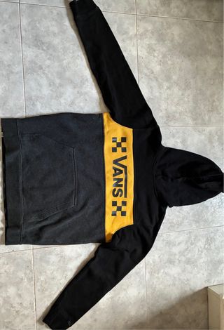 Sudadera Vans niño negra y amarilla