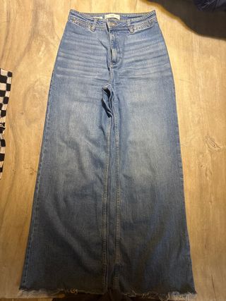 Pantalones vaqueros anchos mujer