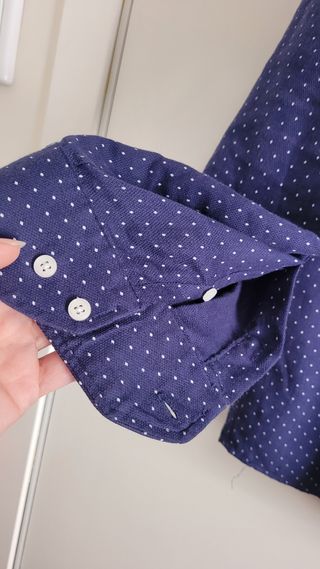 Camisa Sfera Men Azul Lunares XL