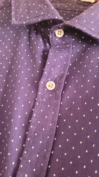 Camisa Sfera Men Azul Lunares XL