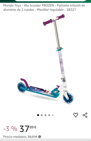 Patinete 2 Ruedas Frozen Niña