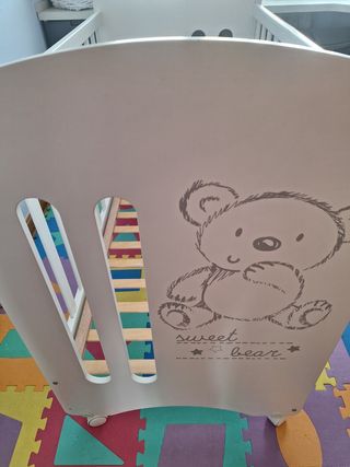 Cuna sweet bear con colchon S2 con funda impermeab