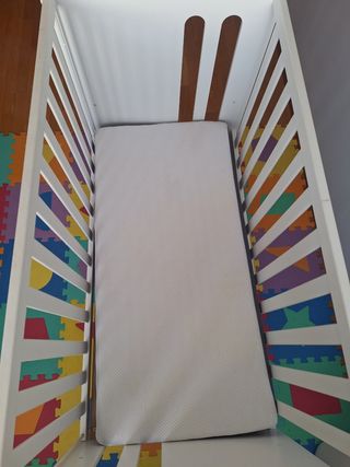 Cuna sweet bear con colchon S2 con funda impermeab