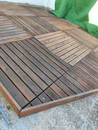 Tarima madera exterior 1x1m