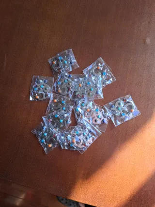 Colgantes Letra China Plata Multicolor