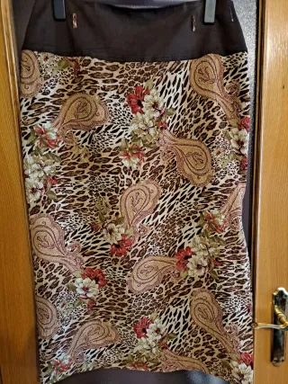 Falda Larga Estampada Talla 48