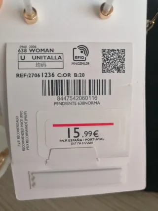 Pendientes Mango Marrones y Dorados. Navidad.