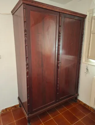 Armario vintage madera 2 puertas mediados siglo xx