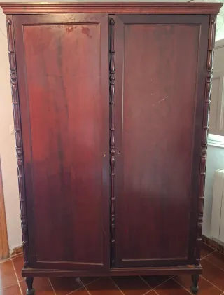 Armario vintage madera 2 puertas mediados siglo xx