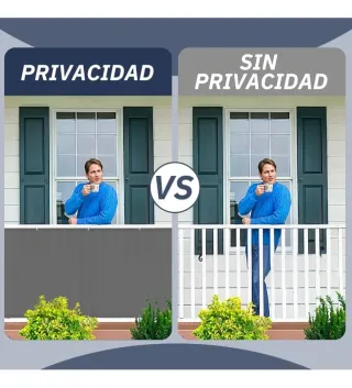 Pantalla privacidad 10 metros balcón/terraza gris