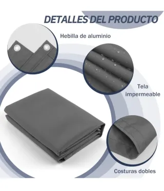 Pantalla privacidad 10 metros balcón/terraza gris