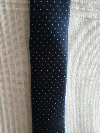Corbata infantil azul con puntos