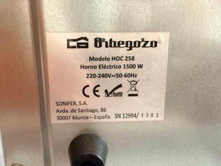 Horno Sobremesa Orbegozo HOC 258