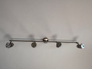 Regleta 4 focos LED cromados