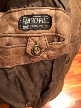 Chaqueta de piel auténtica T.52 marrón Oportunidad