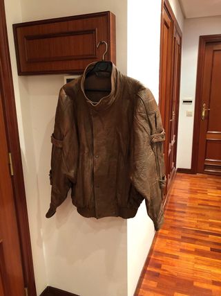 Chaqueta de piel auténtica T.52 marrón Oportunidad
