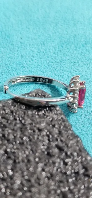 Anillo Plata 925 enjoyado con circonitas AJUSTABLE