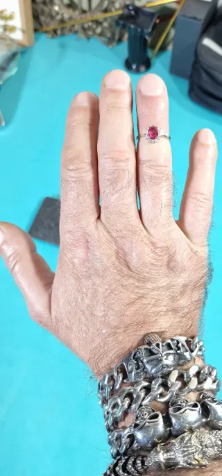 Anillo Plata 925 enjoyado con circonitas AJUSTABLE