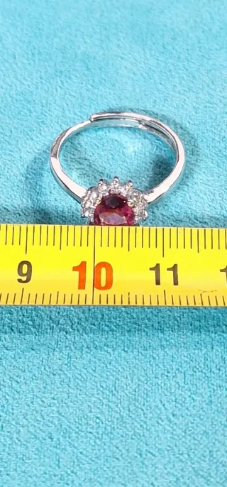 Anillo Plata 925 enjoyado con circonitas AJUSTABLE