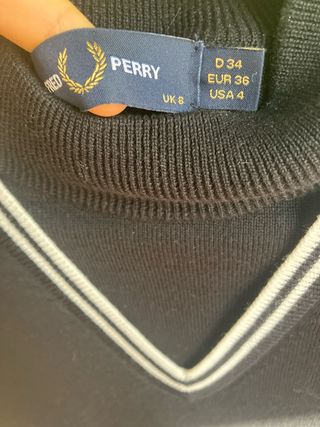 Jersey de Fred Perry para Mujer Negro