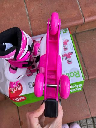 Pattini a rotelle bambina rosa