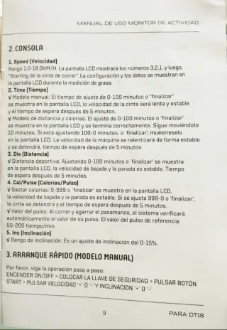 Cinta de correr BODYTONE DT 18