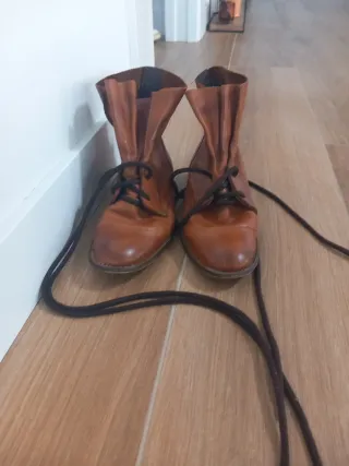 Botines de piel cuero talla 37