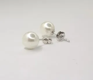 Orecchini Argento 925 Perla Bianca