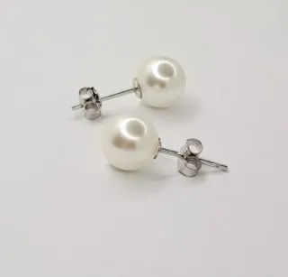 Orecchini Argento 925 Perla Bianca