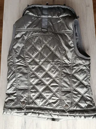 Chaleco acolchado gris plateado Talla L