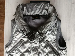 Chaleco acolchado gris plateado Talla L