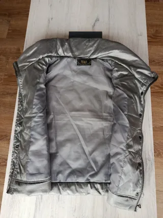 Chaleco acolchado gris plateado Talla L