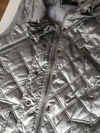 Chaleco acolchado gris plateado Talla L