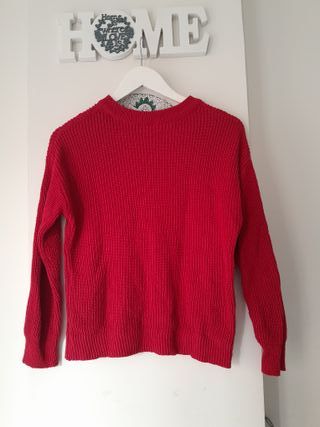 Suéter Rojo de Punto
