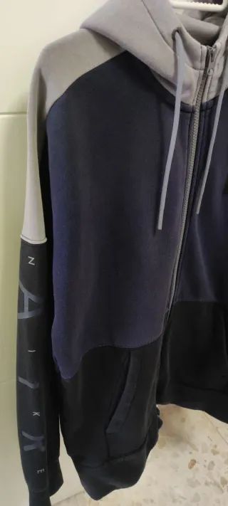 Sudadera Nike Azul y Gris con Capucha