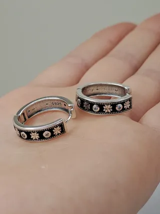 Orecchini Argento S925 con Decorazioni