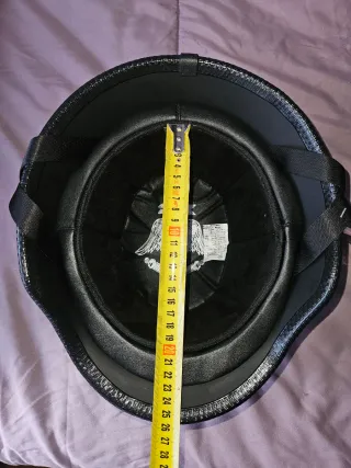 Casco Moto Vintage Negro