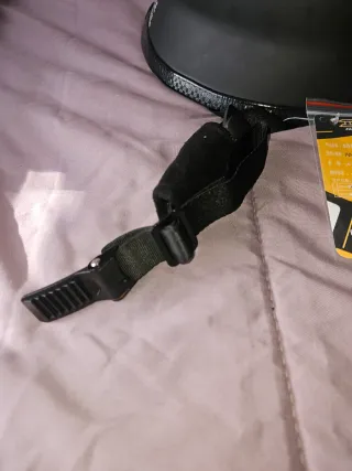 Casco Moto Vintage Negro