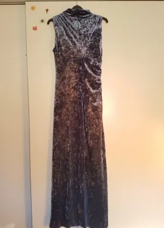 Vestido terciopelo azul Zara