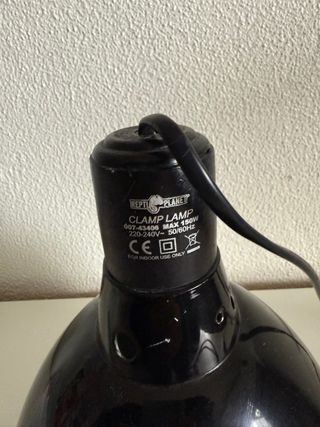 Suporte Lâmpada Reptil Clamp Lamp Preto