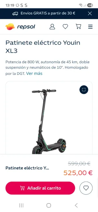 Patinete Eléctrico Youin XL3