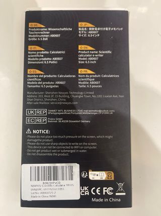 Calculadora Científica E-Writer NY-991ES