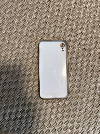 Funda iPhone X Blanca y Dorada