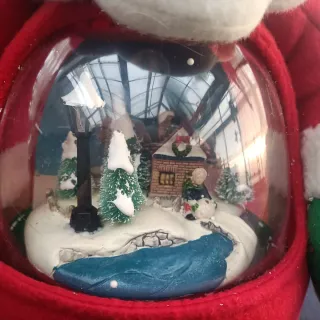 Carillon Babbo Natale con Scena Natalizia